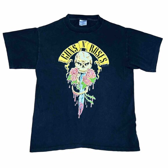 Vintage 1991 Guns N Roses Brockum Shirt Single Stitch‎ Here Today Gone To Hell L - Picture 2 of 13